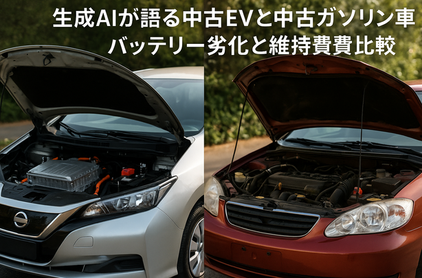 中古EVと中古ガソリン車のバッテリー劣化と維持費比較