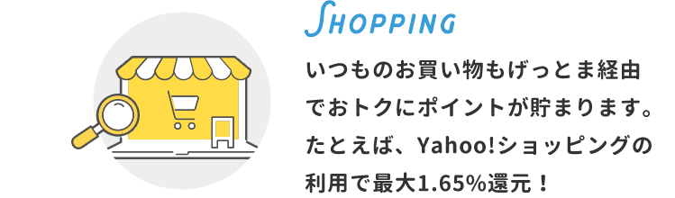 ���Ĥ�Τ��㤤ʪ��GetMoney!��ͳ�Ǥ��ȥ��˥ݥ���Ȥ����ޤ�ޤ���Yahoo!����åԥ󥰤Ϻ���1.65%�Ը���